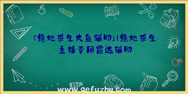 「绝地求生大鱼辅助」|绝地求生主播专用雷达辅助